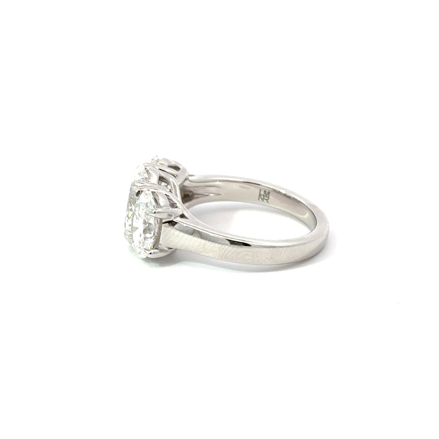 3 stone ring Setting | 1.56+1.06+1.05 D VS1 IDEXEX IGI