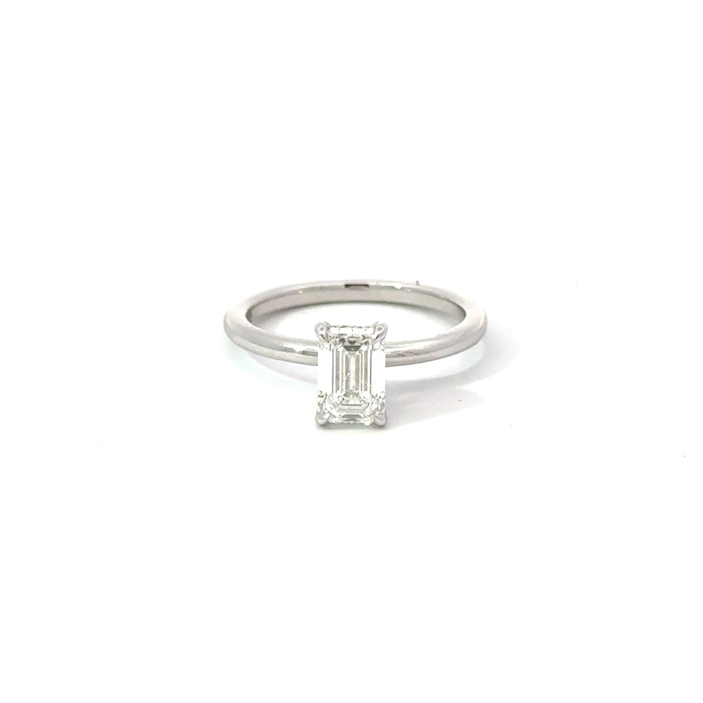 Emerald | 1.03 E VVS2 IGI | 18k White Gold + Hidden Halo