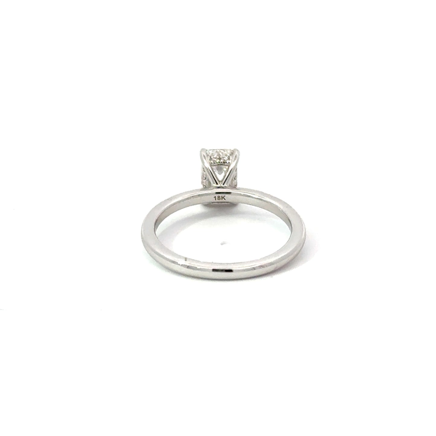 Emerald | 1.03 E VVS2 IGI | 18k White Gold + Hidden Halo