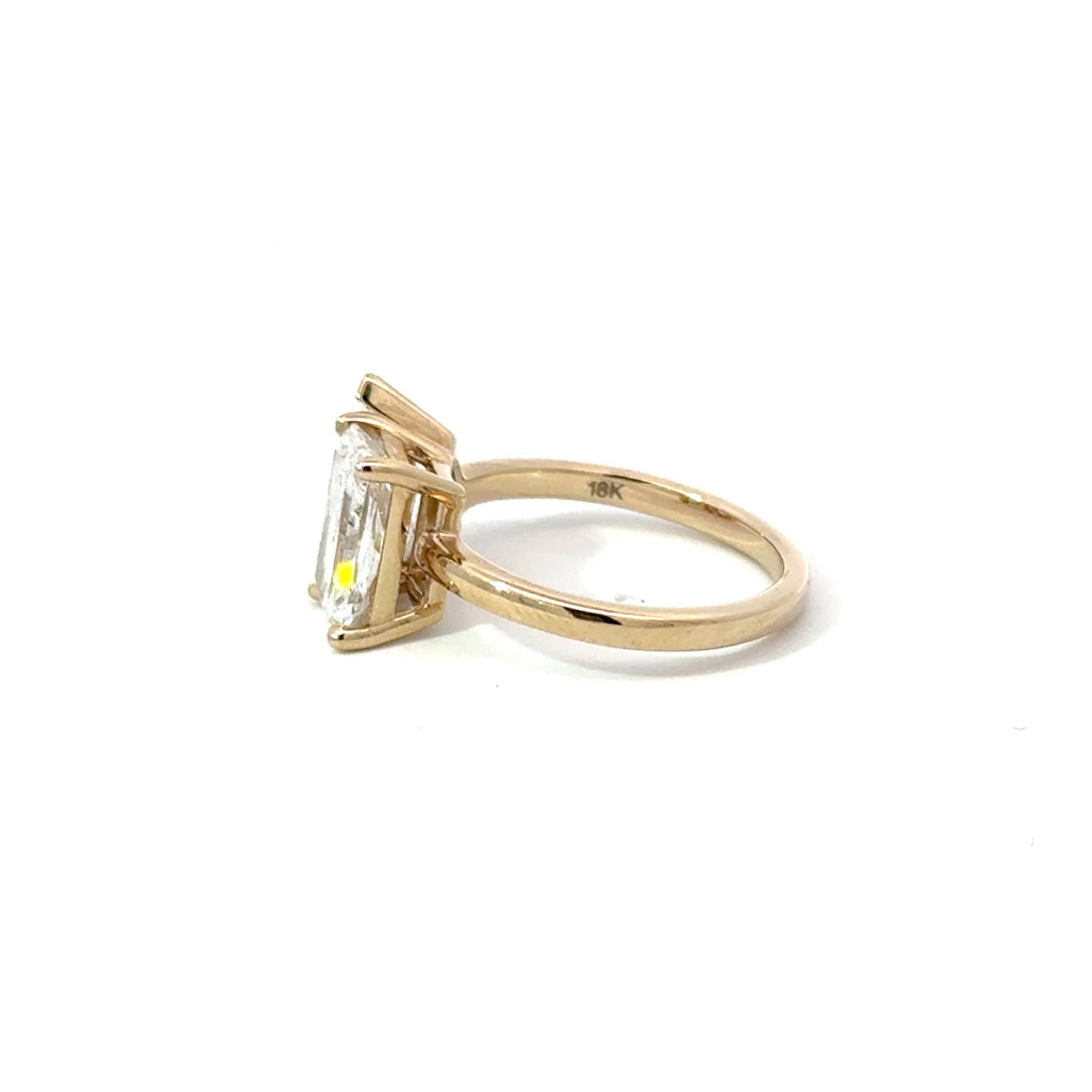 Toi Et Moi Ring | Radiant 2.00 E VS1 EXEX IGI | Pear 1.52 E VS1 EXEX IGI | 18k Light Gold