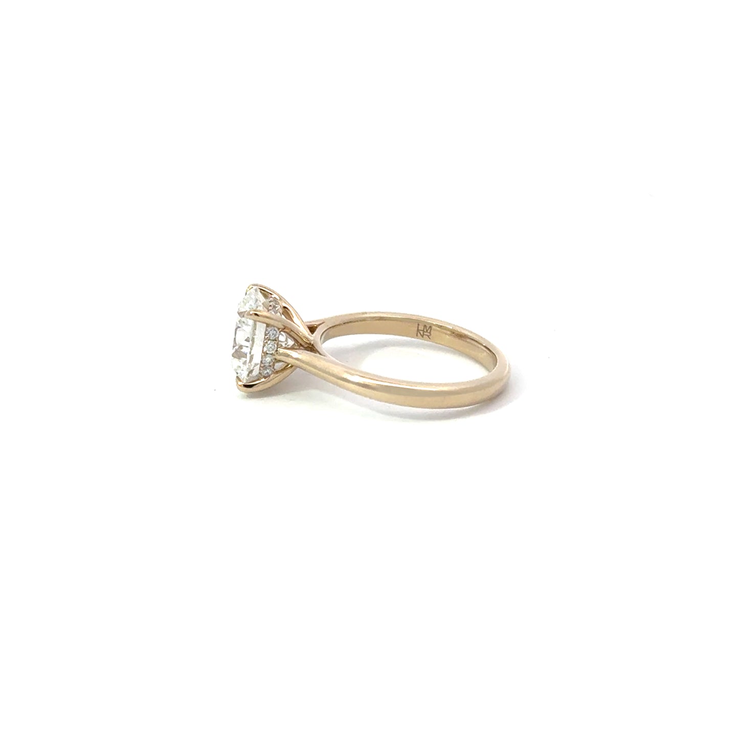 Round 3.00 น้ำ100 VS1 IDEXEX IGI | 18k Light Gold + Hidden Halo