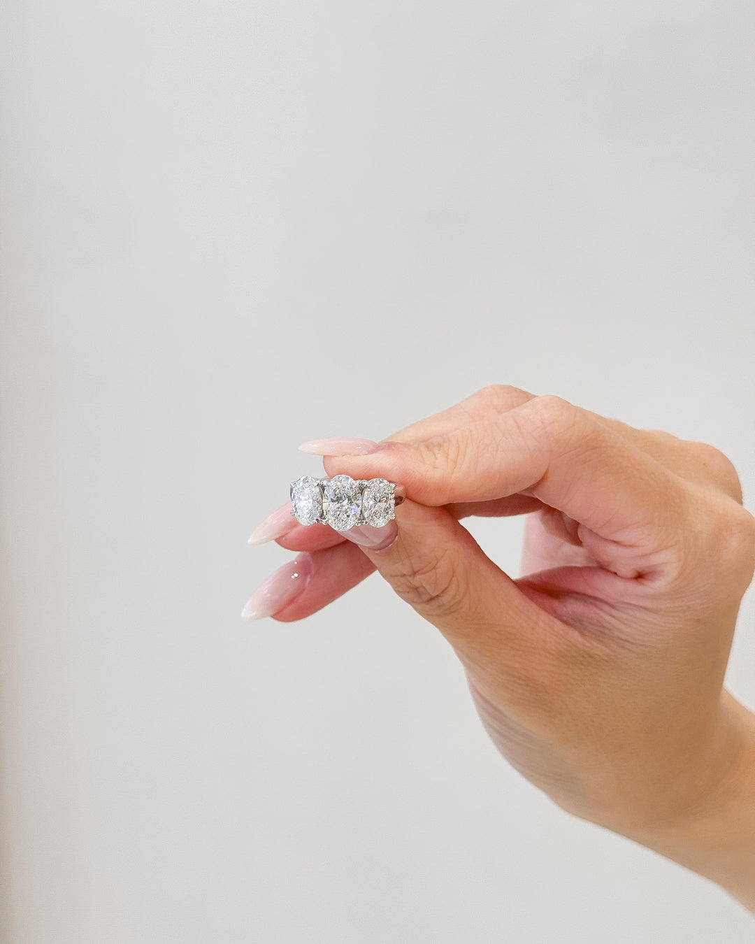 3 stone ring Setting | 1.56+1.06+1.05 D VS1 IDEXEX IGI